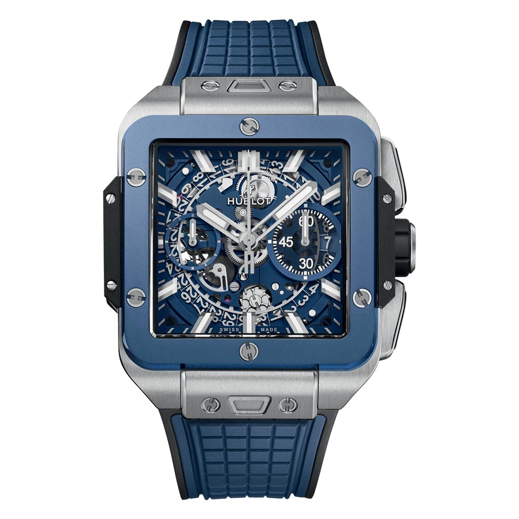 Square Bang Unico Titanium Blue Ceramic 42mm Titanium Mens Watch