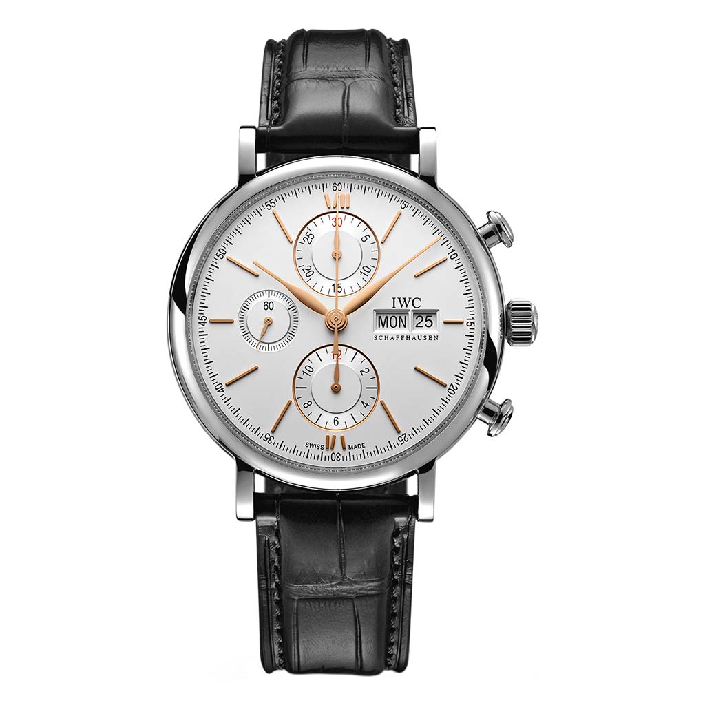 Portofino Chronograph Silver 42mm Steel Mens Watch