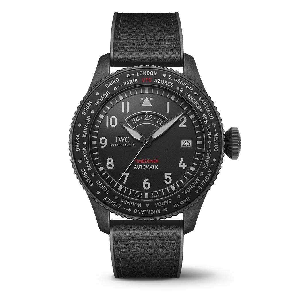 Pilots Watch Timezoner Ceratanium 46mm Ceramic Mens Watch