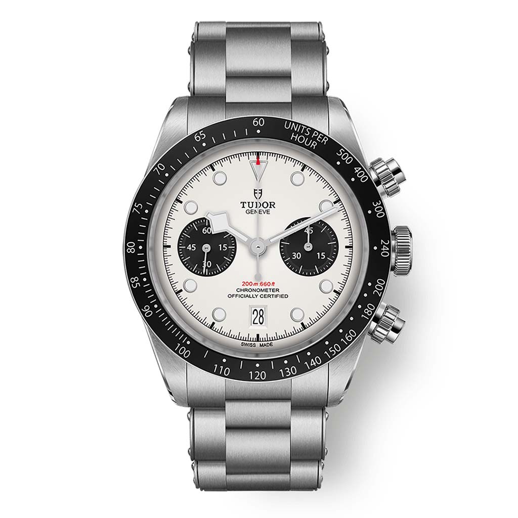 Black Bay Chrono White 41mm Steel Mens Watch
