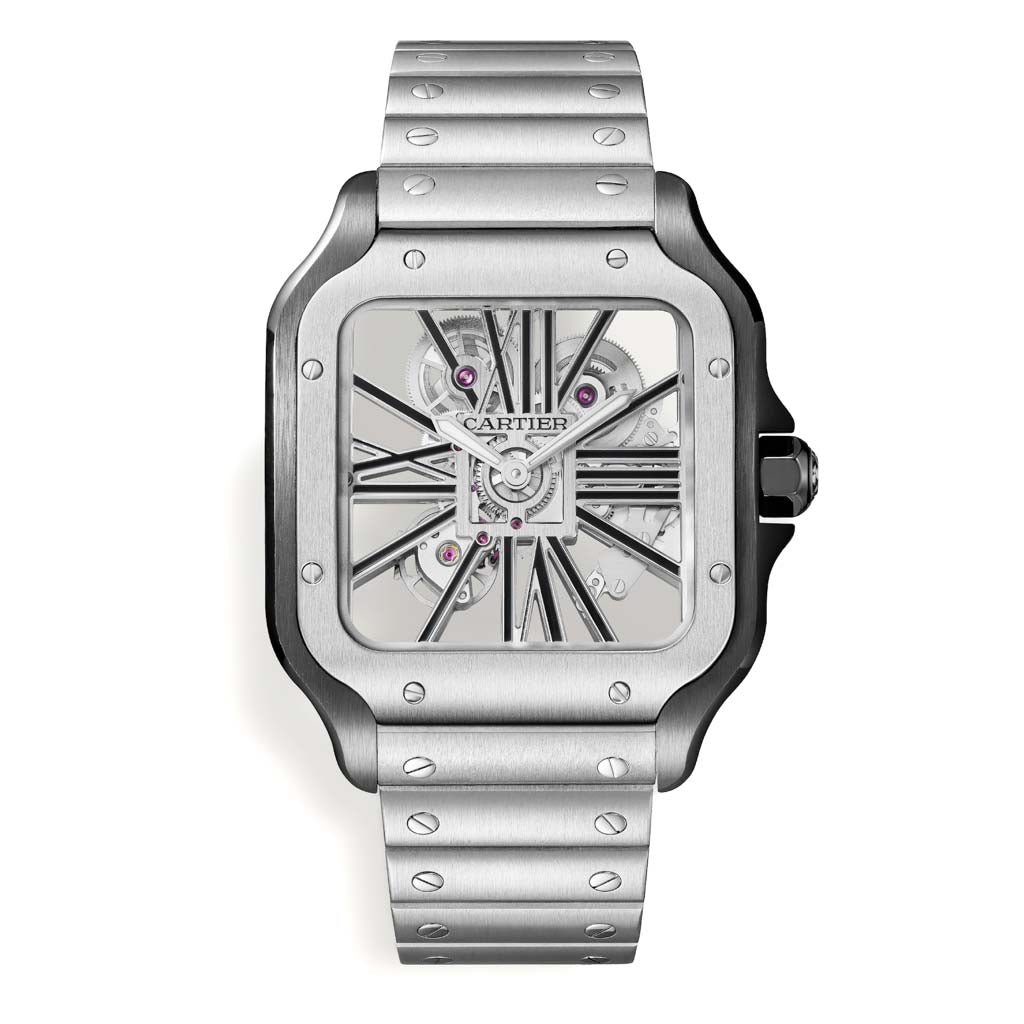 Cartier Santos de Cartier Skeleton (Large) 39.8mm Steel Mens Watch