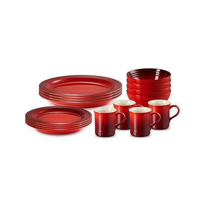 Le Creuset 16pc Vancouver Dinnerware Set, Cerise