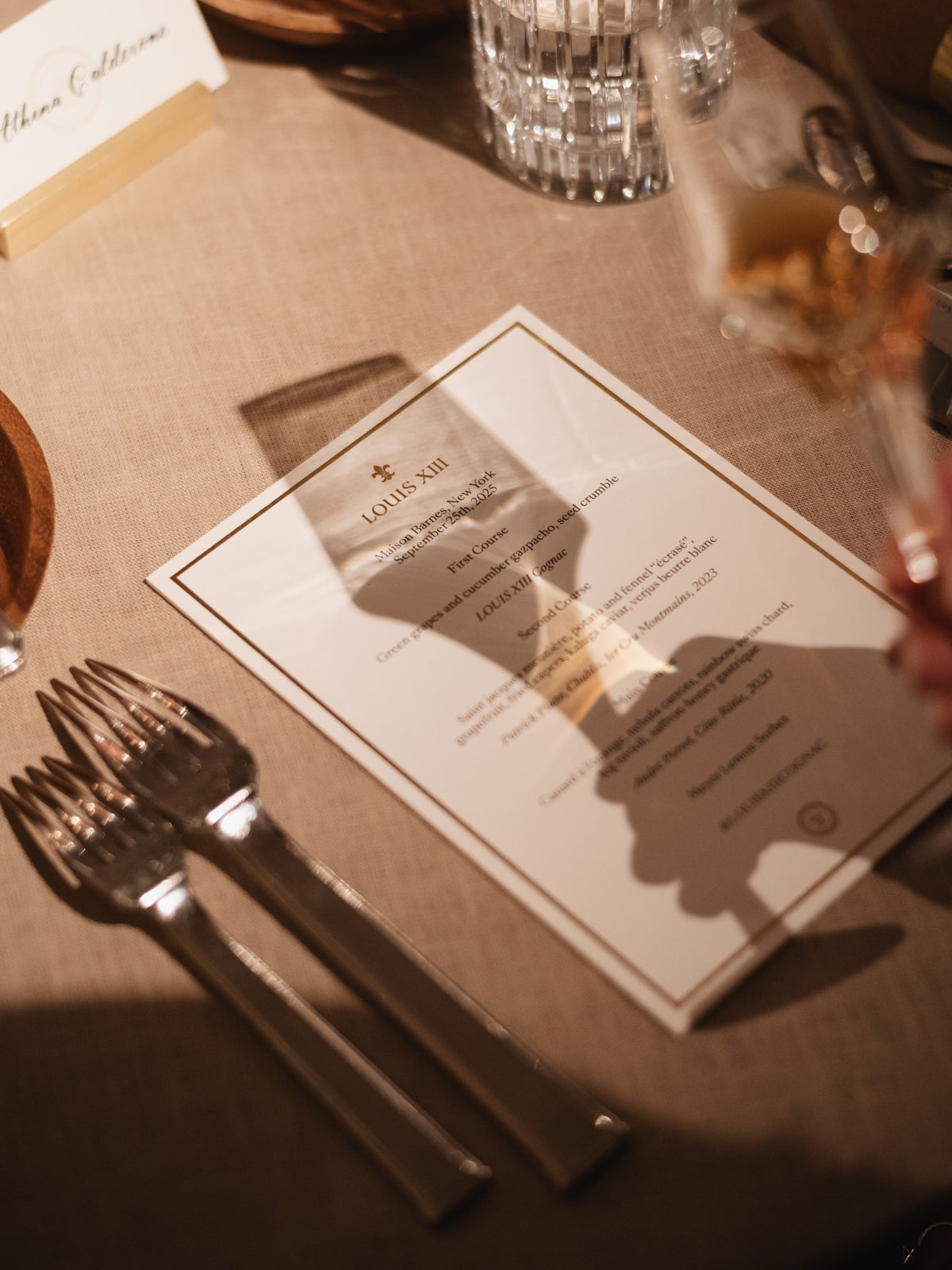 LOUIS XIII Pairing Dinner Menu Card