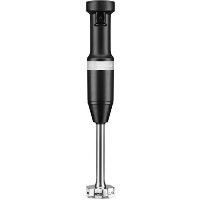 KitchenAid Corded Variable-Speed Immersion Blender in Black Matte with Blending Jar