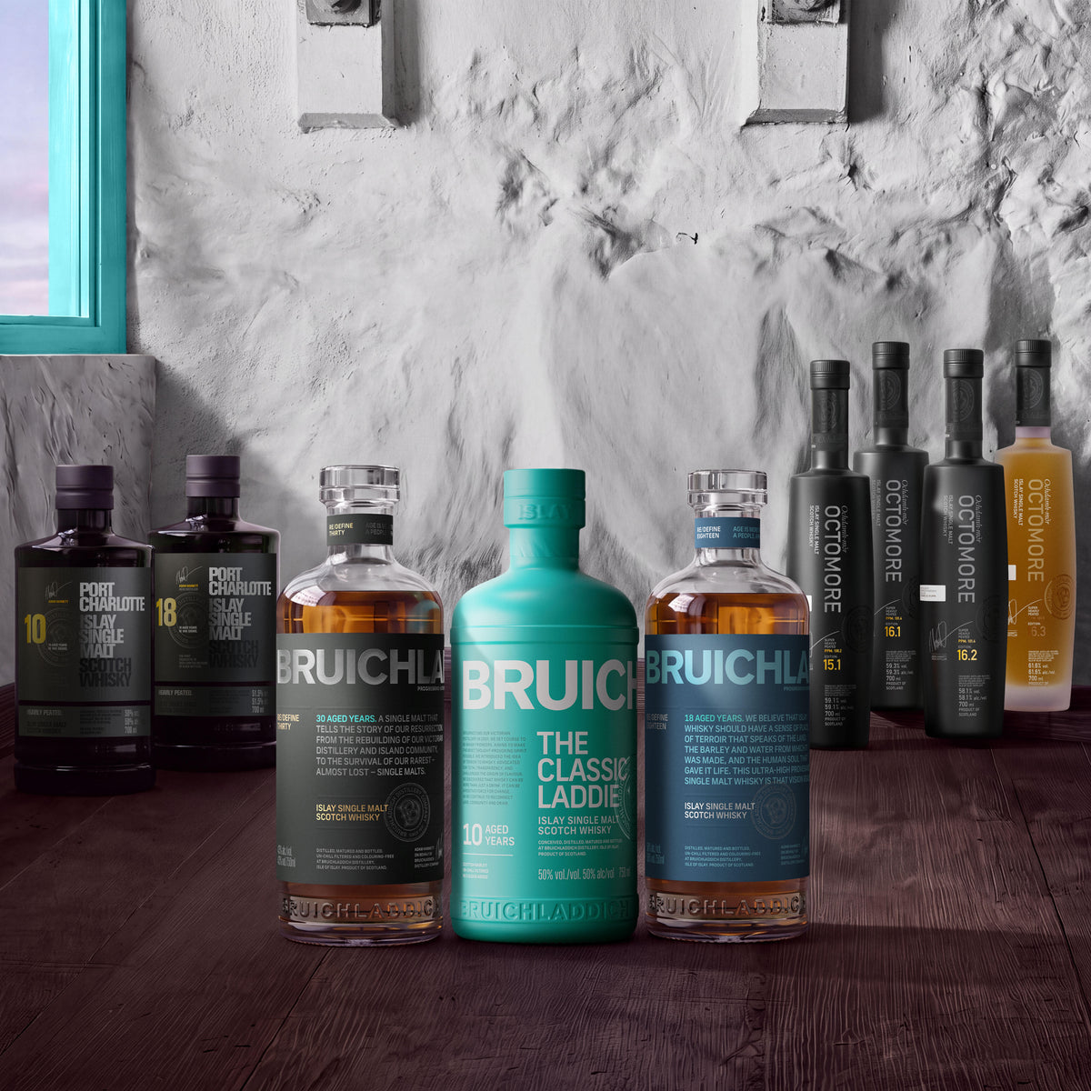9 BOTTLE BRUICHLADDICH DISTILLERY EXCEPTIONAL COLLECTION