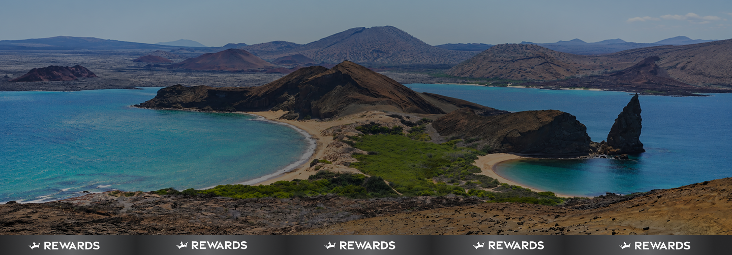 Island coastline with turquoise bays