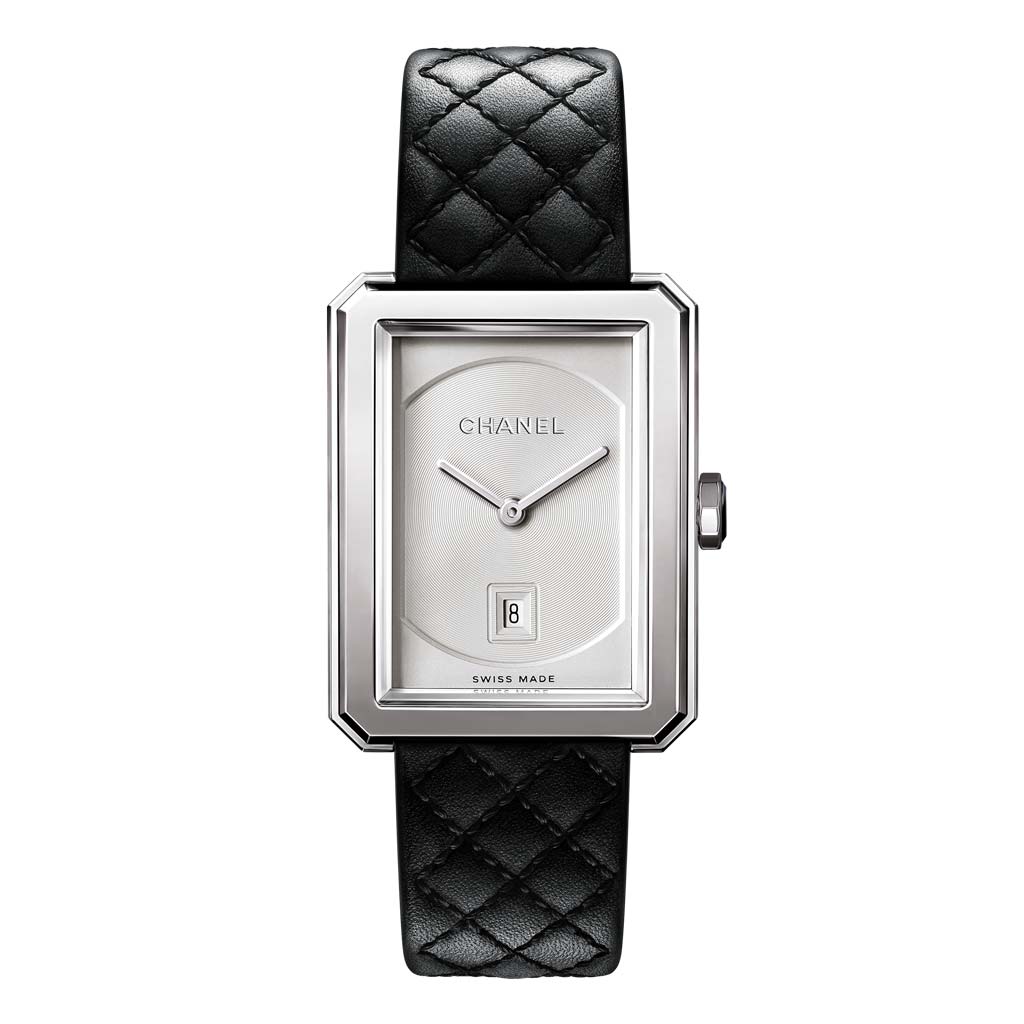 Boy Friend In Steel And Quilted Strap 26.7mm Steel Ladies Watch