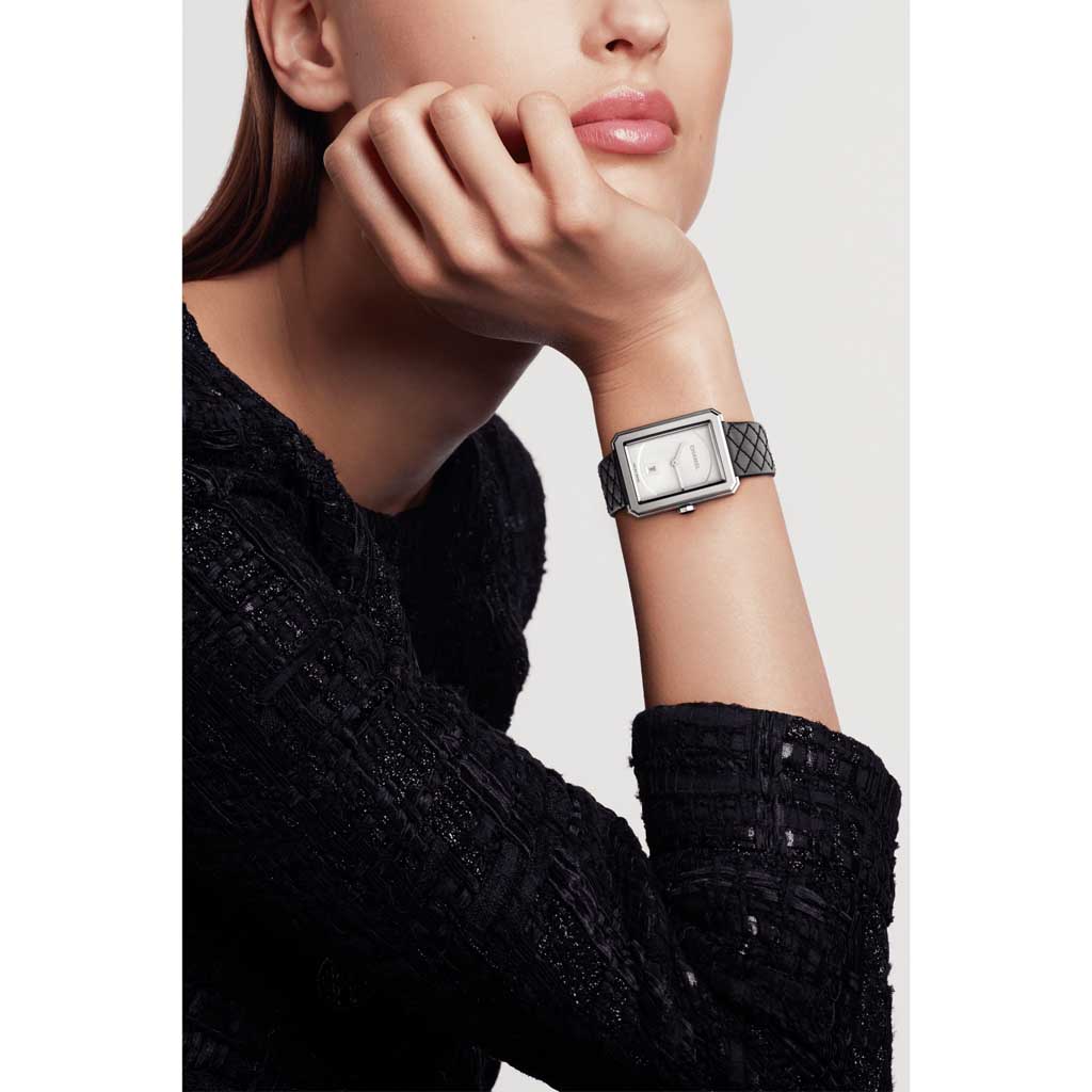 Boy Friend In Steel And Quilted Strap 26.7mm Steel Ladies Watch