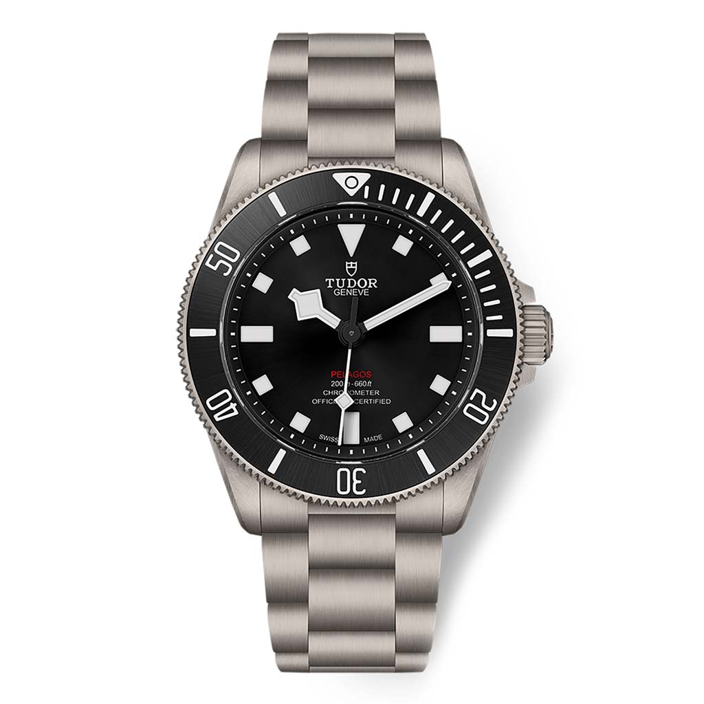Pelagos Black Dial 39mm Titanium Mens Watch