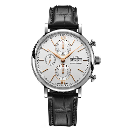 Portofino Chronograph Silver 42mm Steel Mens Watch