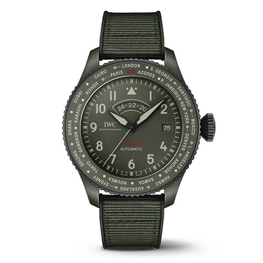 Pilots Watch Timezoner Woodland 46mm Ceramic Mens Watch