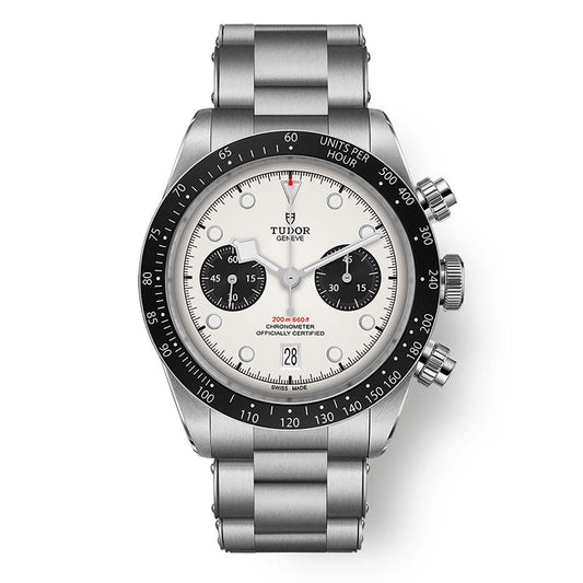 Black Bay Chrono White 41mm Steel Mens Watch