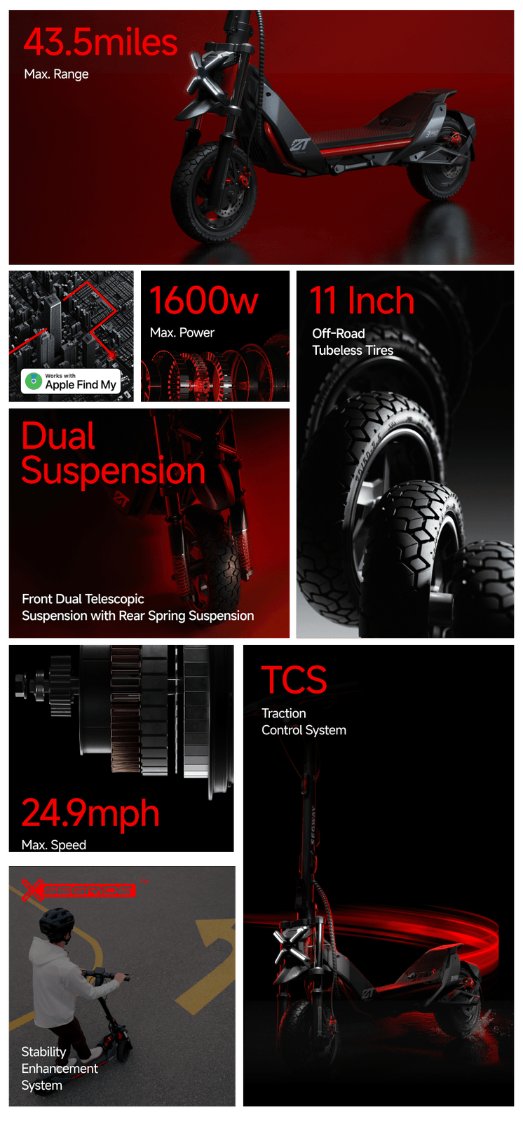 (2)SEGWAY ZT3 PRO SCOOTERS