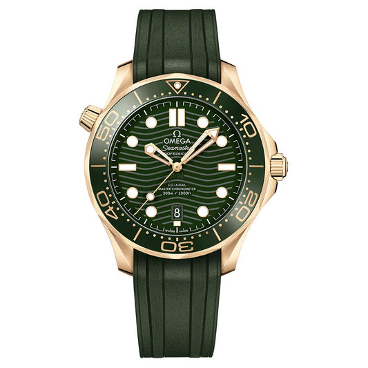 Omega Seamaster Diver 300M Moonshine 42mm Yellow Gold Mens Watch