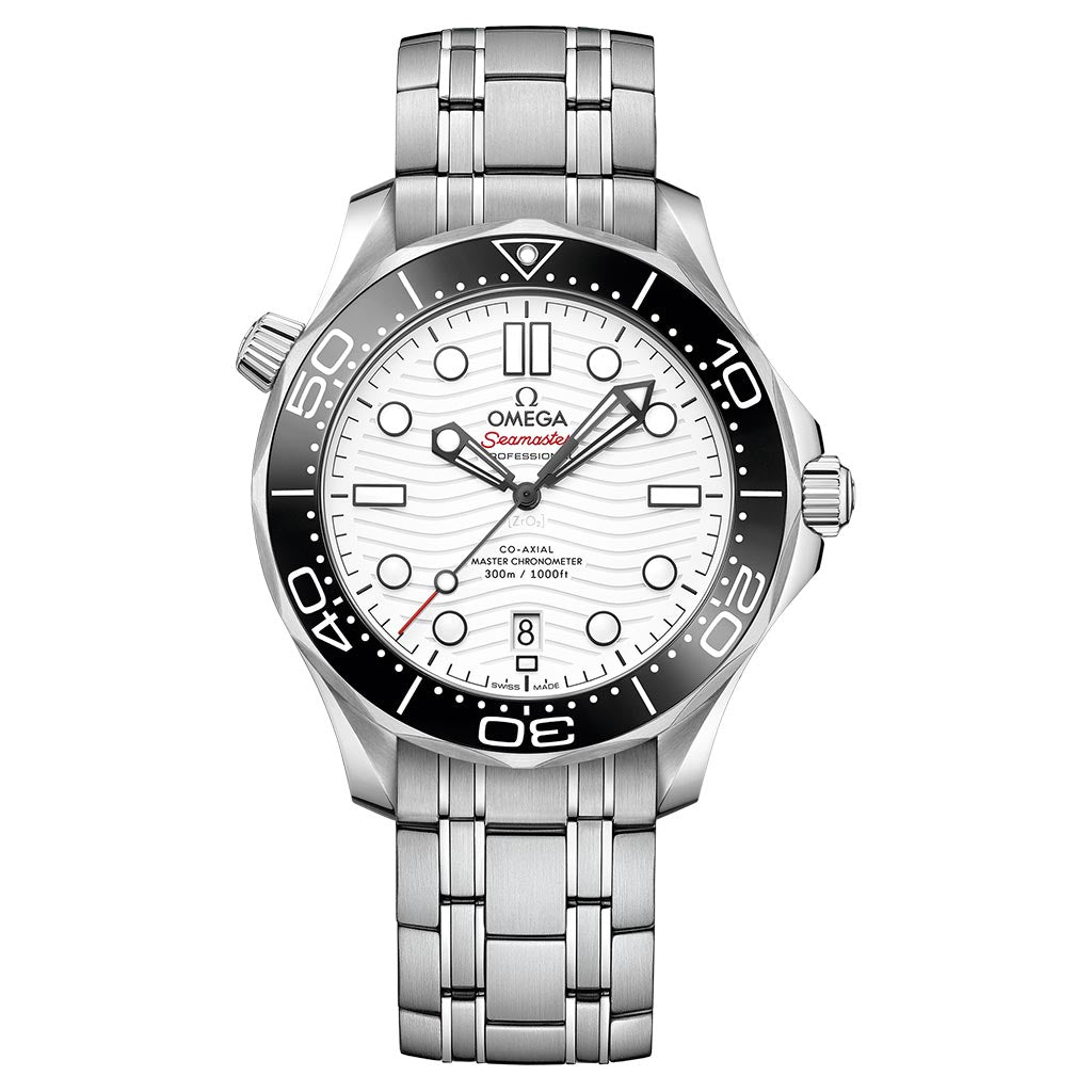 SEAMASTER DIVER 300M WHITE 42MM STEEL MENS WATCH