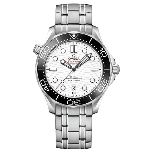 SEAMASTER DIVER 300M WHITE 42MM STEEL MENS WATCH